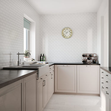 White Metro Tile Effect Wall Panel Packs